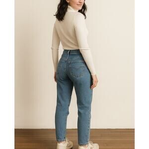 Vintage Jordache Straight Leg Denim Mom Jeans Size 6 Stonewash Blue High Rise